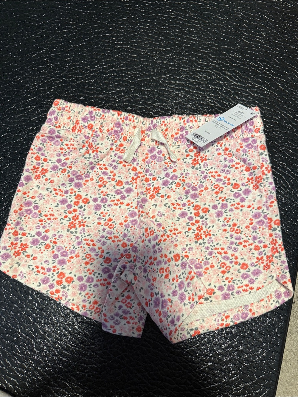 Carter's Floral Pink and Orange Cotton Shorts